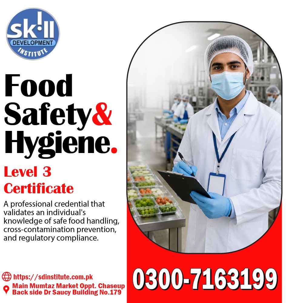 Read more about the article Best Food Safety & Hygien Level 3 Certificate in Pakistan 2026